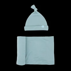 Stretch Knit Swaddle and Hat Set - Harbor