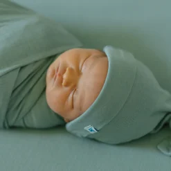 Stretch Knit Swaddle and Hat Set - Harbor