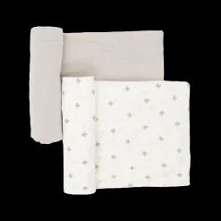 Stretch Knit Swaddle Blanket 2 Pack - Grey Cross
