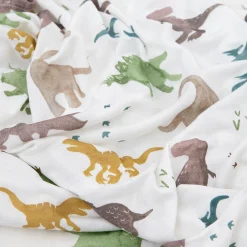 Stretch Knit Swaddle Blanket 2 Pack - Dino Pals