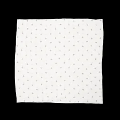 Stretch Knit Swaddle Blanket - Grey Cross
