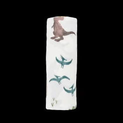 Stretch Knit Swaddle Blanket - Dino Pals