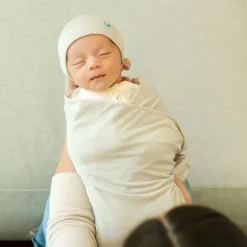 Stretch Knit Swaddle Blanket - Pebble