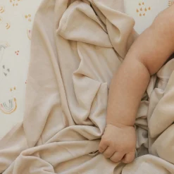 Stretch Knit Swaddle Blanket - Soft Blush