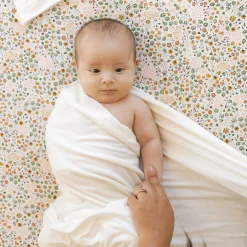 Stretch Knit Swaddle Blanket 2 Pack - White