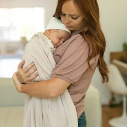 Stretch Knit Swaddle Blanket - Soft Blush