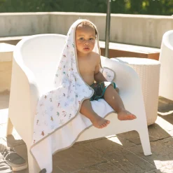 Toddler Hooded Towel - Animal Crowd