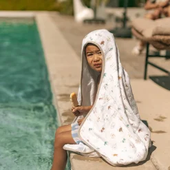 Toddler Hooded Towel - Animal Crowd