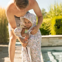 Toddler Hooded Towel - Pressed Petals