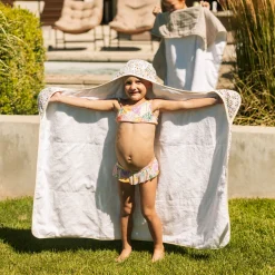 Toddler Hooded Towel - Pressed Petals