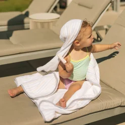 Toddler Hooded Towel - Unicorn Stripe