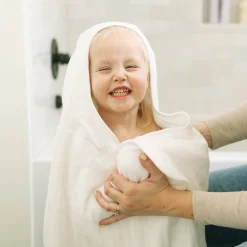 Toddler Hooded Towel - White